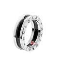 BAGUE BVLGARI SAVE THE CHILDREN NOIR WHITE GOLD