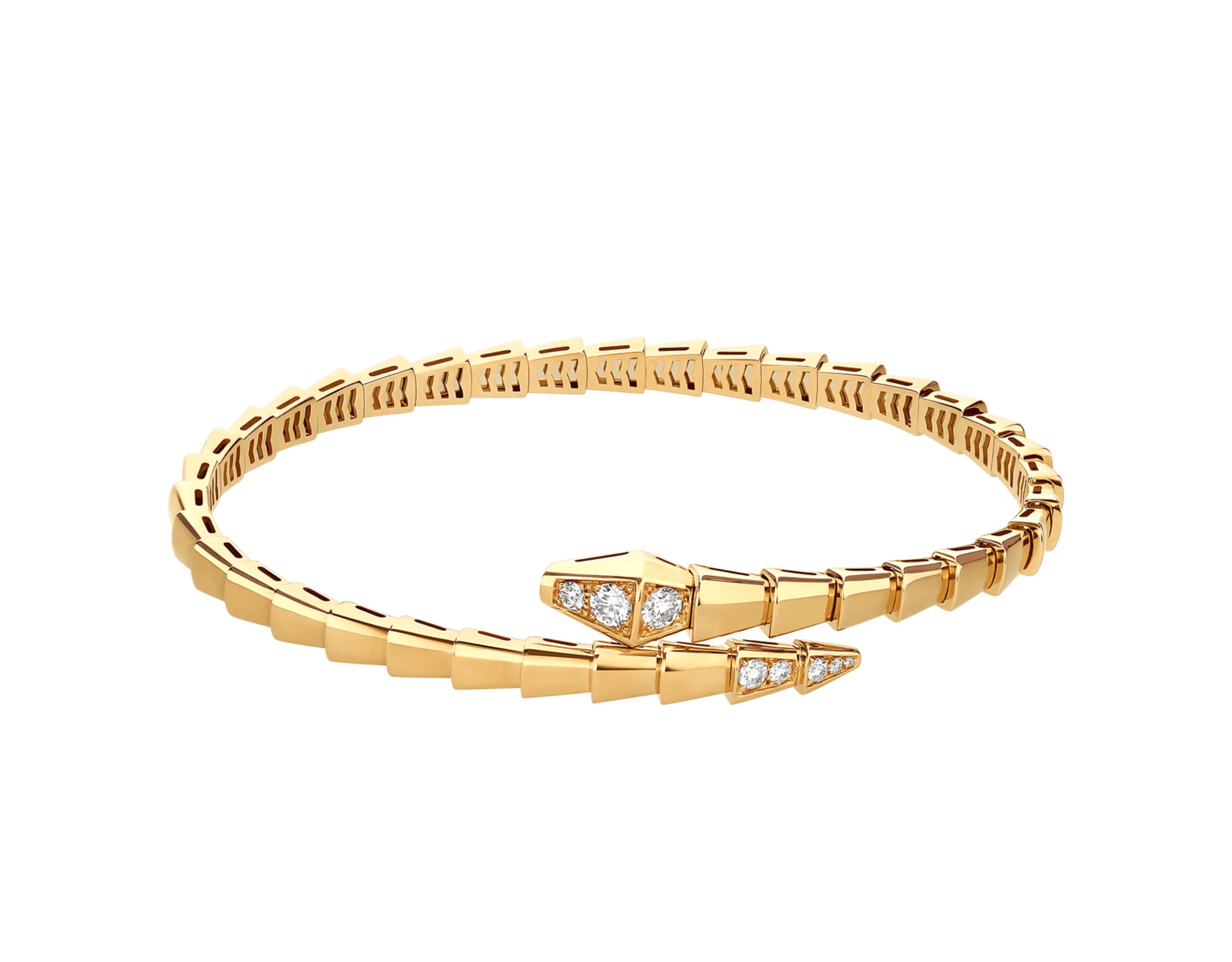 BRACELET BVLGARI SERPENTI SEMI DIAMONDS GOLD