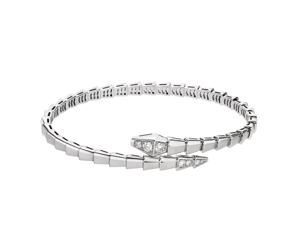 BRACELET BVLGARI SERPENTI SEMI DIAMONDS WHITE GOLD