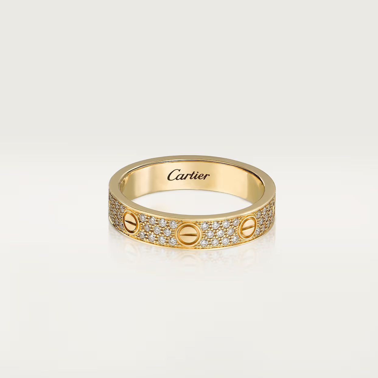BAGUE CARTIER LOVE PAVÉE GOLD