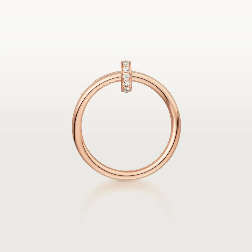 BAGUE CARTIER CLOU DOUBLE TOURS DIAMANTS ROSE GOLD