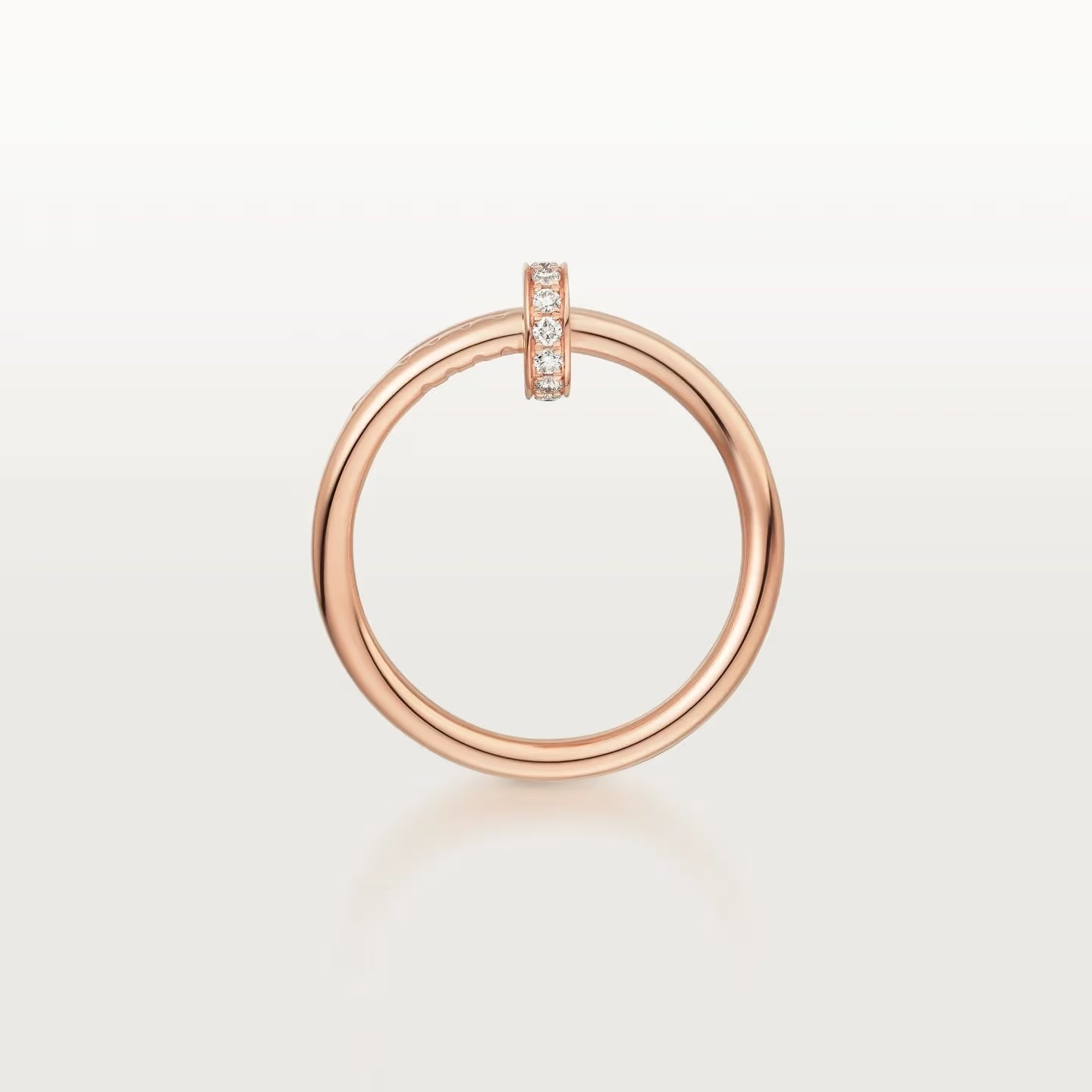 BAGUE CARTIER CLOU DOUBLE TOURS DIAMANTS ROSE GOLD