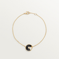 GOURMETTE CARTIER AMULETTE NOIR ONYX GOLD