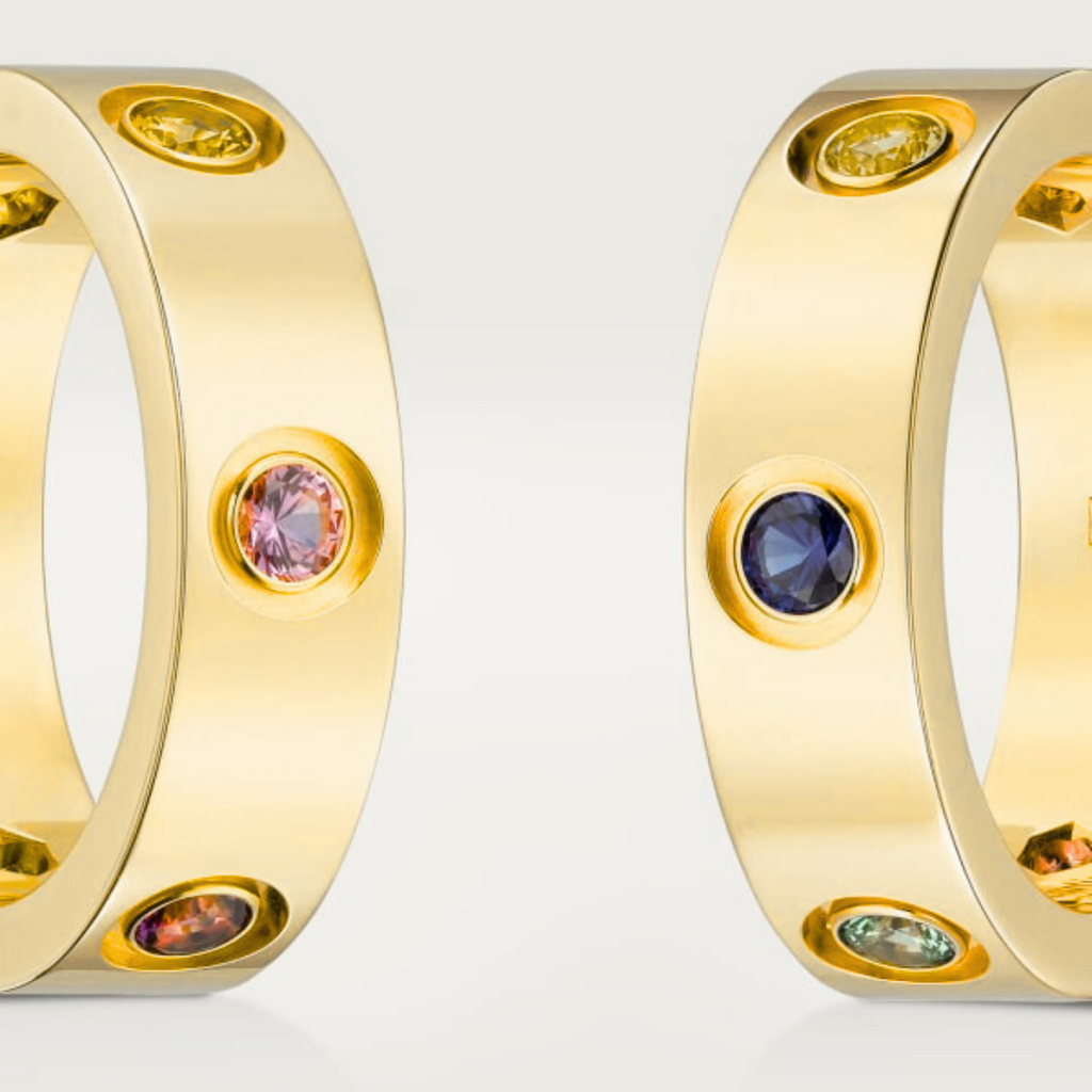 BAGUE CARTIER LOVE DIAMOND COLORS GOLD