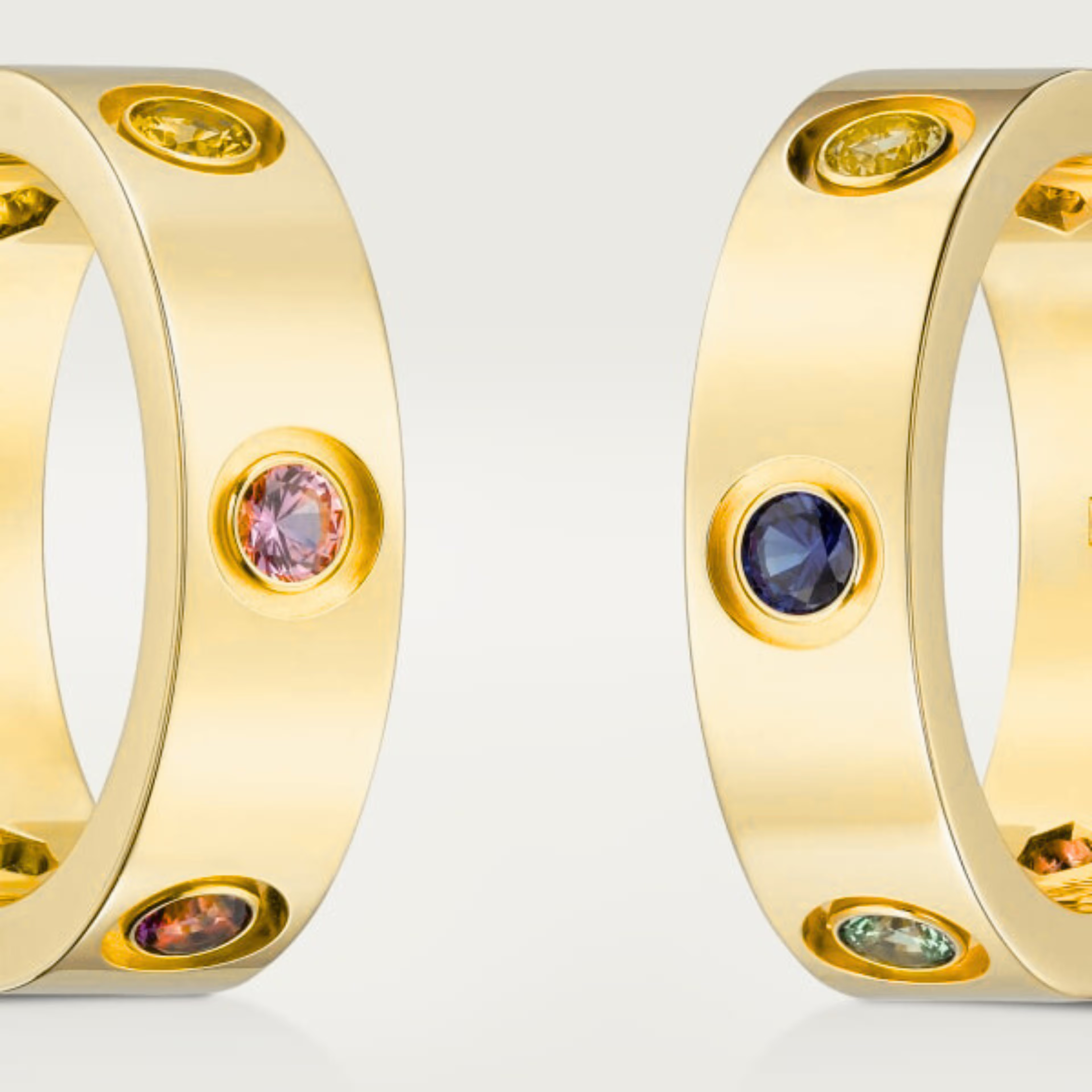 BAGUE CARTIER LOVE DIAMOND COLORS GOLD