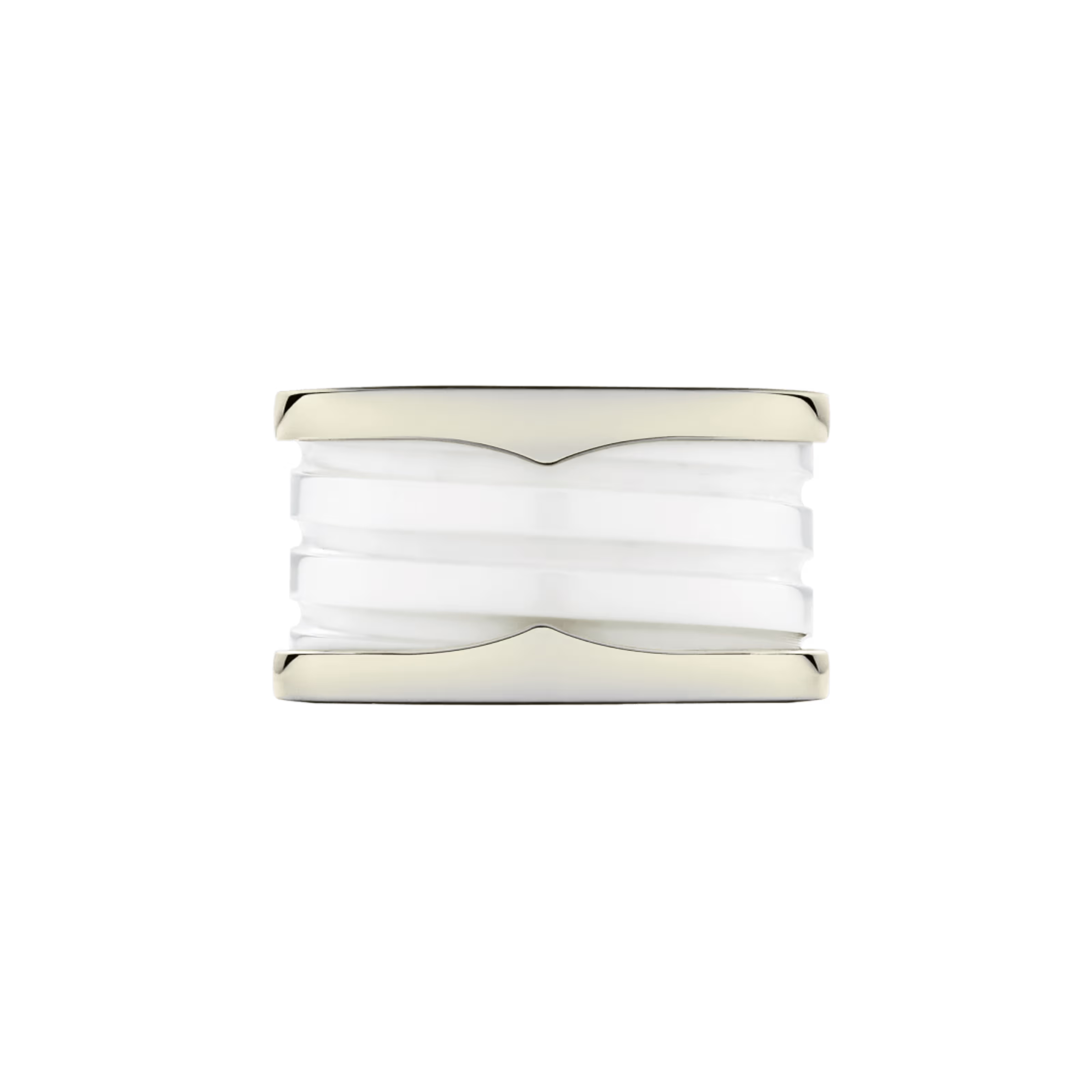 BAGUE BVLGARI B.ZERO1 CERAMIC BLANC WHITE GOLD
