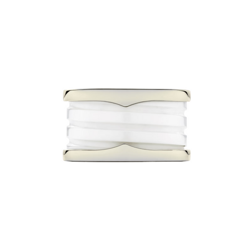 BAGUE BVLGARI B.ZERO1 CERAMIC BLANC WHITE GOLD