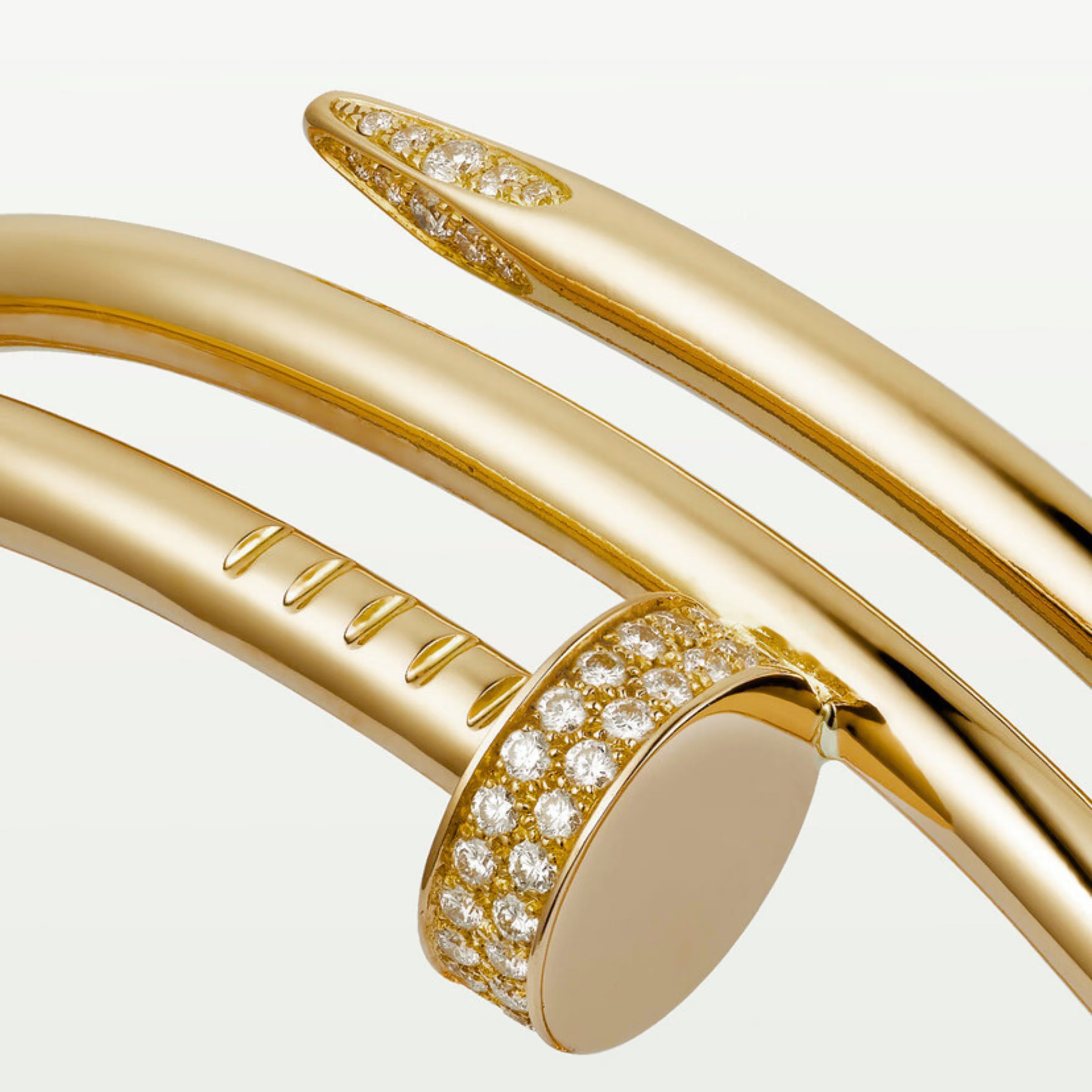 BRACELET CARTIER CLOU DOUBLE TOURS DIAMONDS GOLD