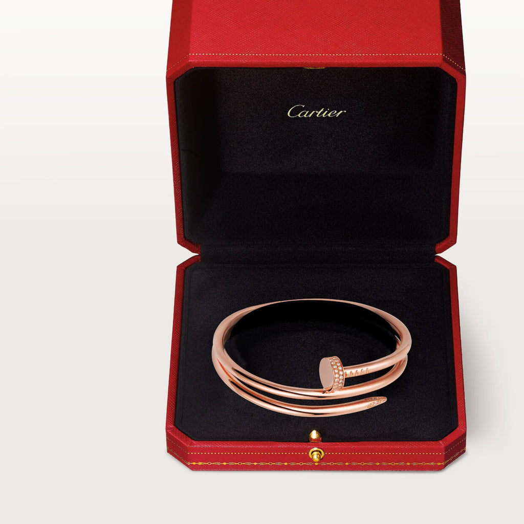 BRACELET CARTIER CLOU DOUBLE TOURS DIAMONDS GOLD