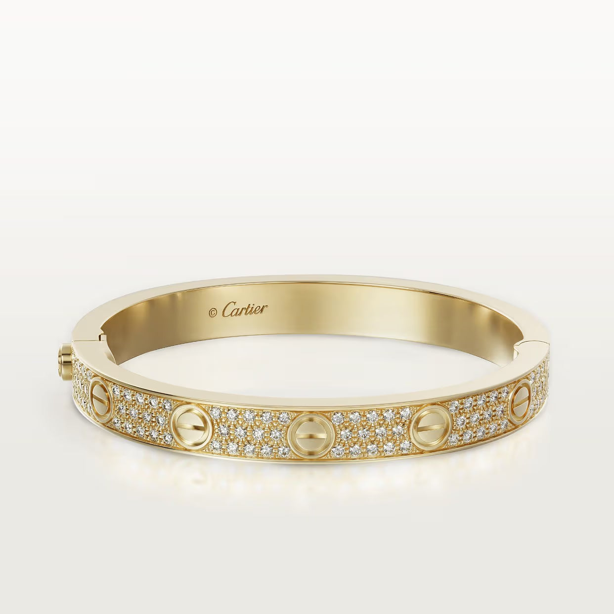 BRACELET CARTIER LOVE MODÉLE CLASSIQUE PAVÉ