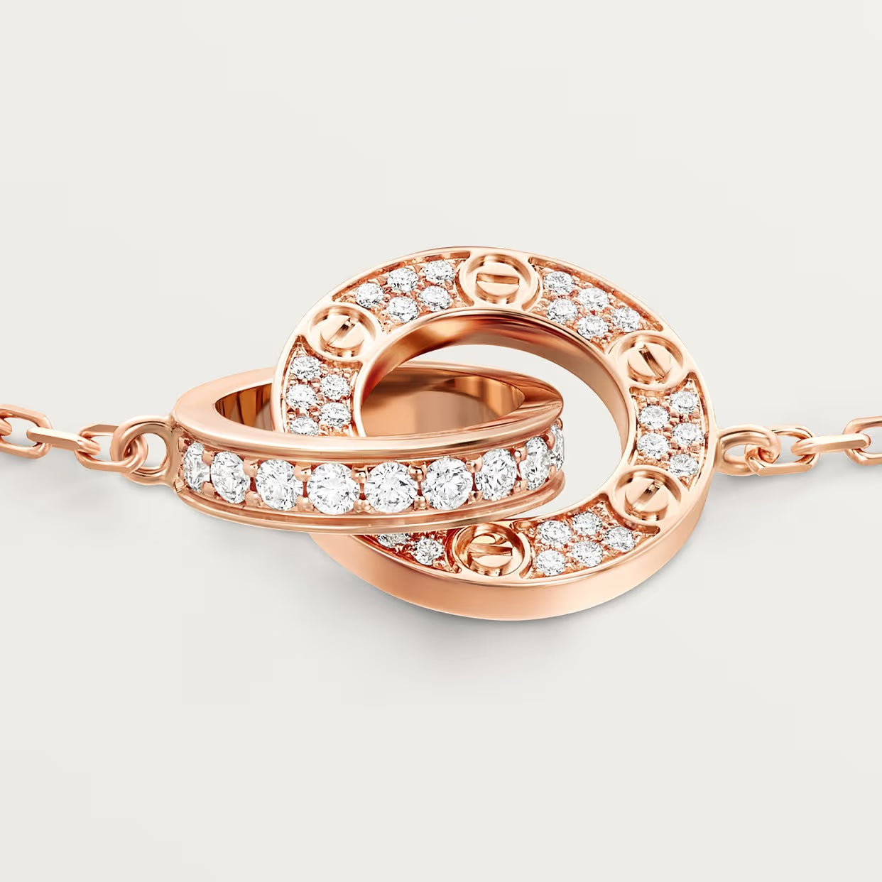 GOURMETTE CARTIER LOVE SEMI PAVE