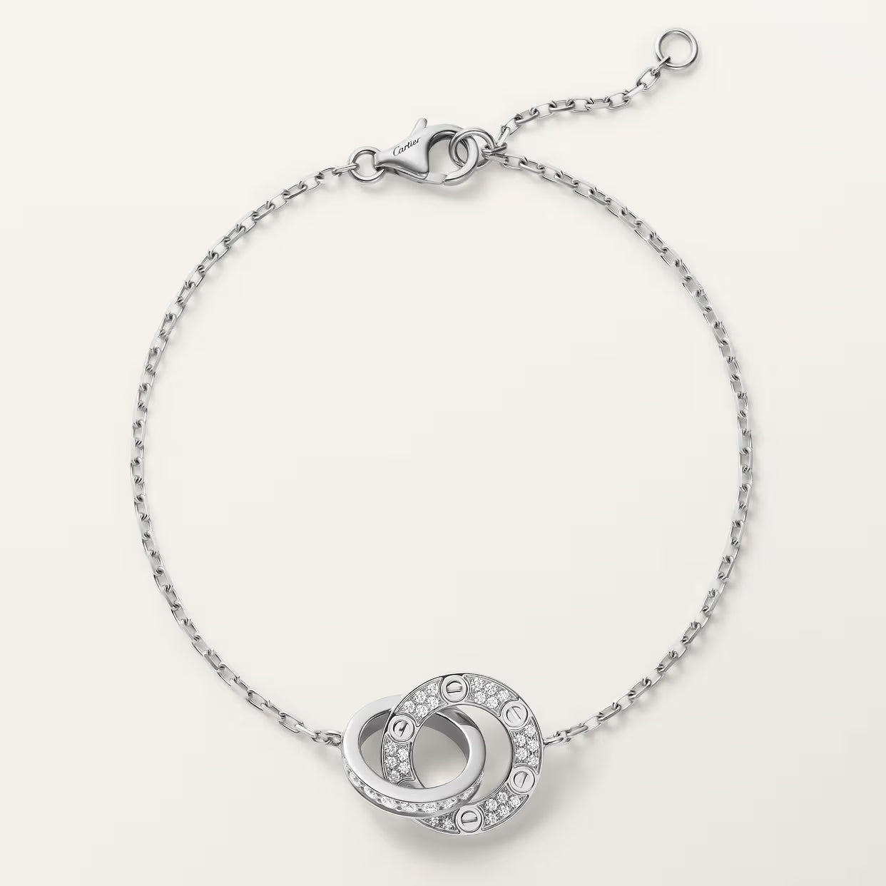 GOURMETTE CARTIER LOVE SEMI PAVE