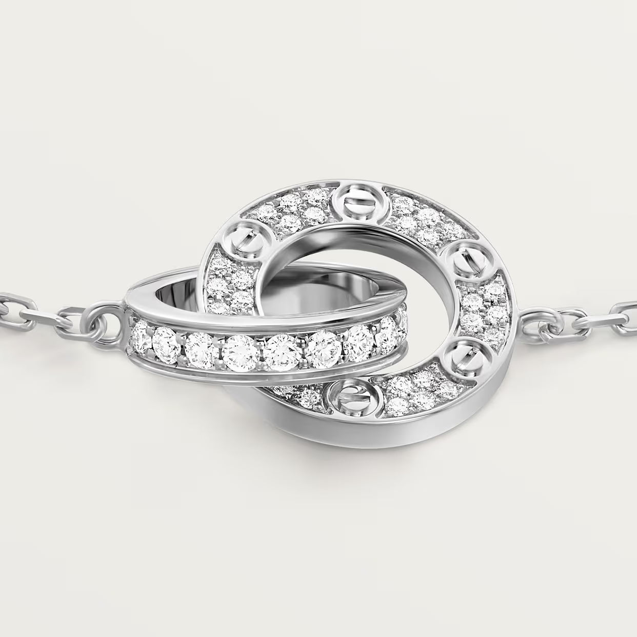 GOURMETTE CARTIER LOVE SEMI PAVE