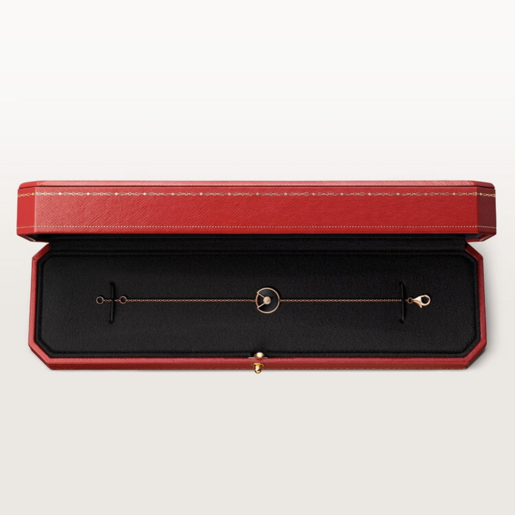 GOURMETTE CARTIER AMULETTE NOIR ONYX