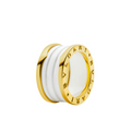 BAGUE BVLGARI B.ZERO1 CERAMIC BLANC GOLD