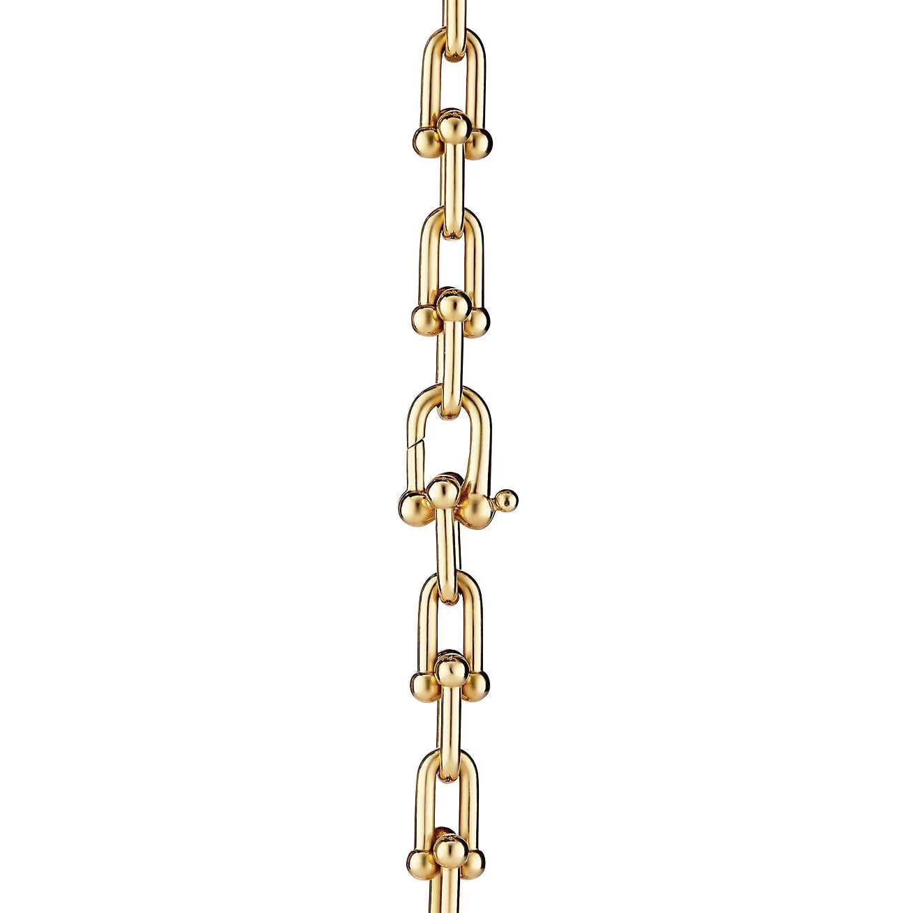 COLLIER TIFFANY & CO GRADUATED LINK NECKLACE GOLD
