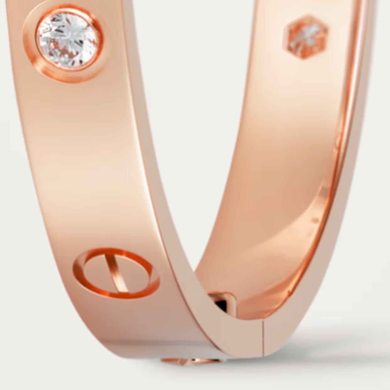 BRACELET CARTIER LOVE ROSE GOLD 4 DIAMONDS