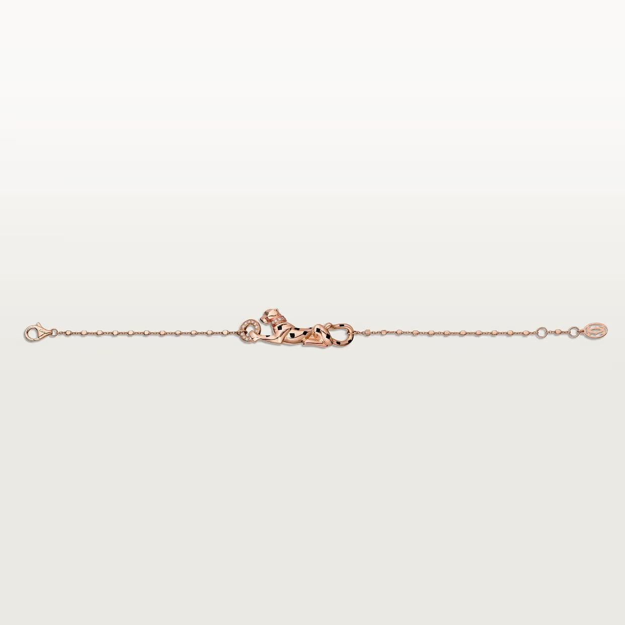 GOURMETTE CARTIER PANTHERE SUR CHAINE DIAMANTS ROSE GOLD