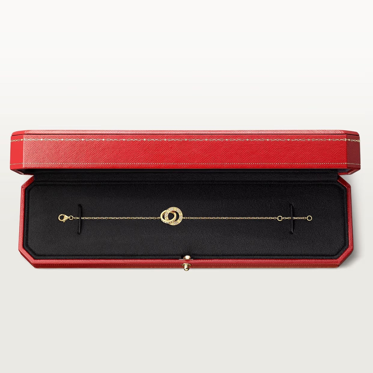 GOURMETTE CARTIER LOVE SEMI PAVE GOLD