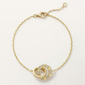 GOURMETTE CARTIER LOVE SEMI PAVE GOLD