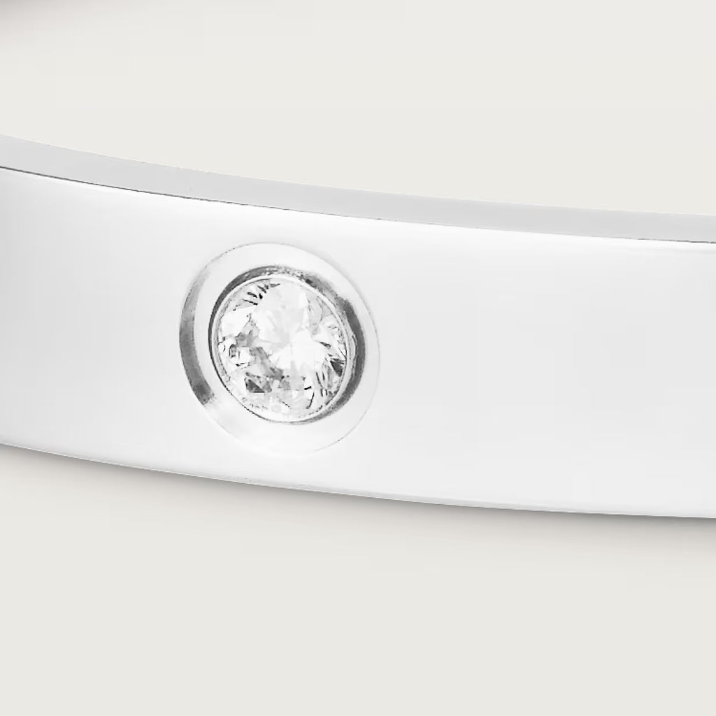 BRACELET CARTIER LOVE WHITE GOLD 4 DIAMONDS