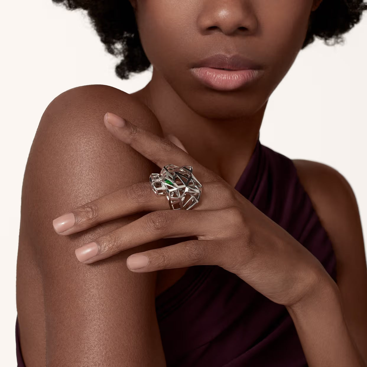 BAGUE PANTHERE DE CARTIER-WHITE-GOLD