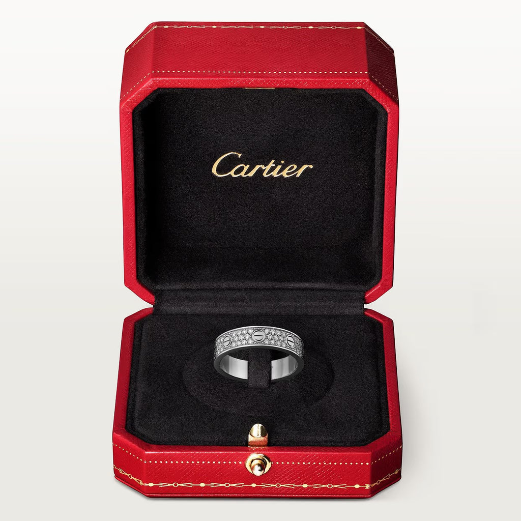 BAGUE CARTIER LOVE PAVÉE WHITE GOLD