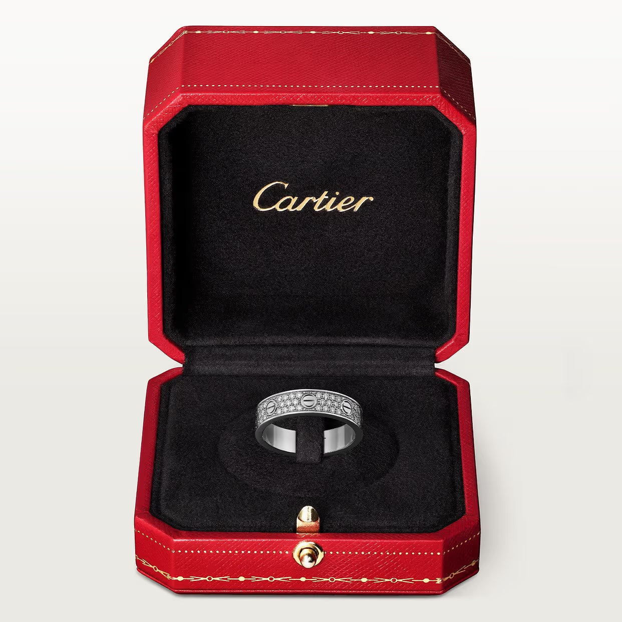 BAGUE CARTIER LOVE PAVÉE WHITE GOLD