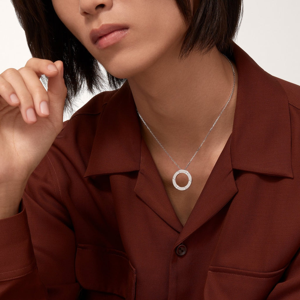 COLLIER CARTIER PENDENTIF LOVE WHITE GOLD