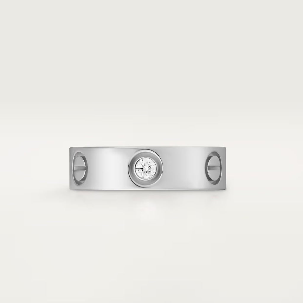 BAGUE CARTIER LOVE MODÈLE CLASSIQUE WHITE GOLD 3 DIAMANTS