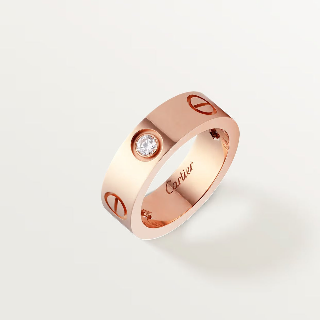 BAGUE CARTIER LOVE MODÈLE CLASSIQUE ROSE GOLD 3 DIAMANTS
