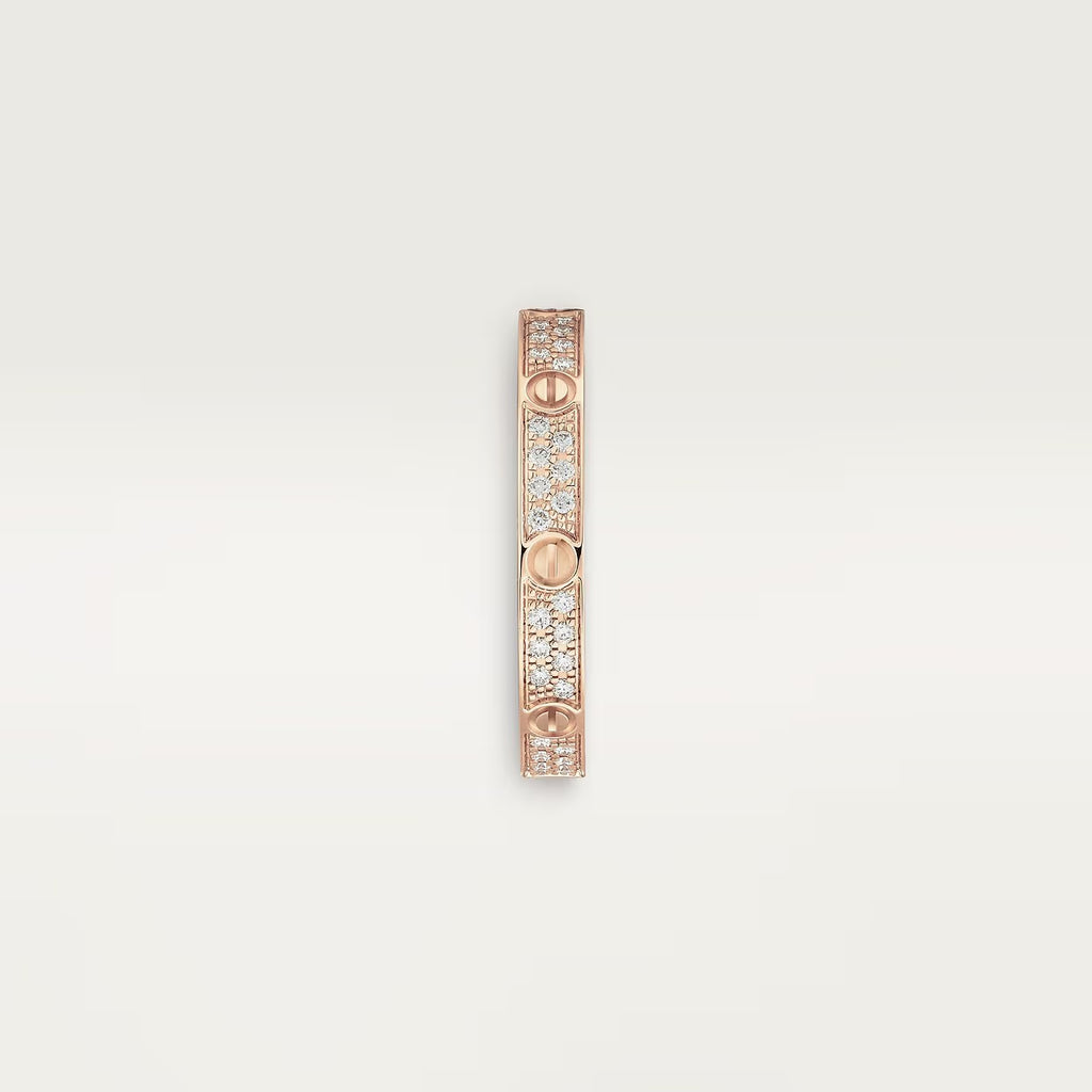 BAGUE CARTIER LOVE PETIT MODÈLE PAVÉ ROSE GOLD