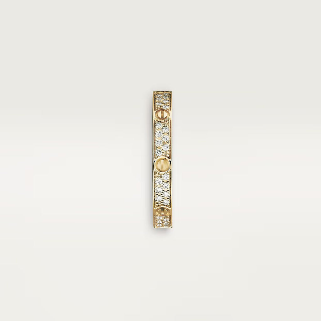 BAGUE CARTIER PETIT MODÈLE PAVÉ GOLD