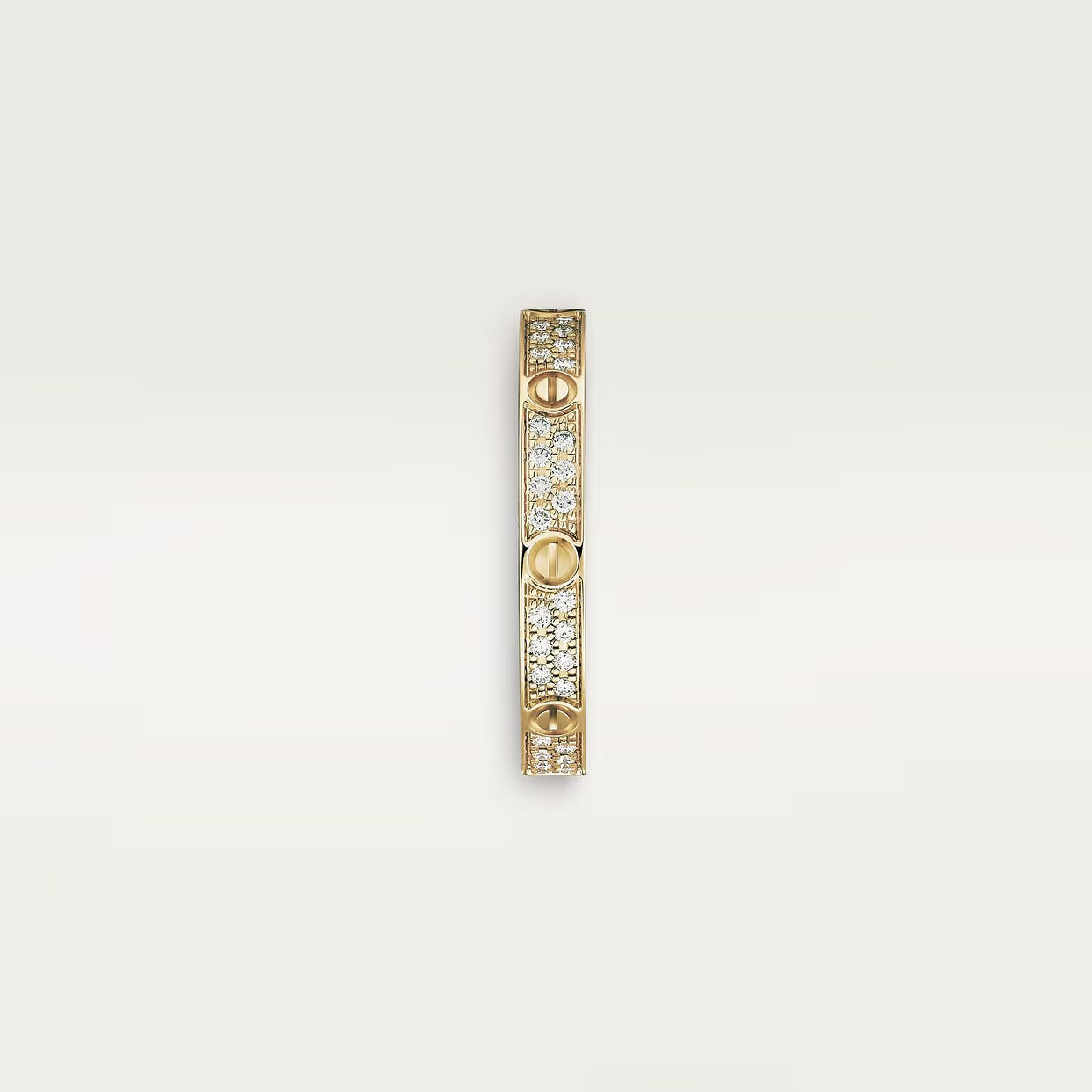BAGUE CARTIER PETIT MODÈLE PAVÉ GOLD