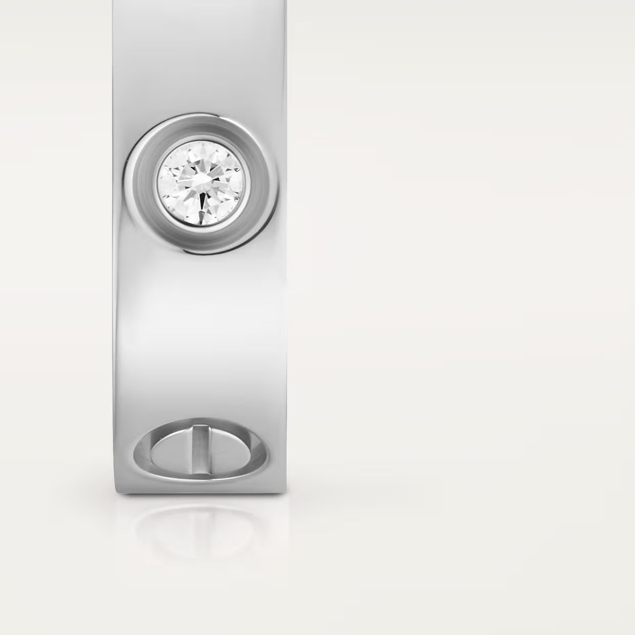 BAGUE CARTIER LOVE MODÈLE CLASSIQUE WHITE GOLD 3 DIAMANTS