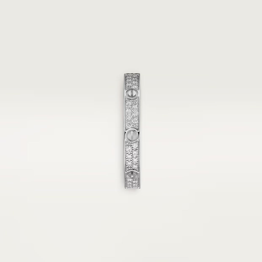 BAGUE CARTIER LOVE PETIT MODÈLE PAVÉ WHITE GOLD