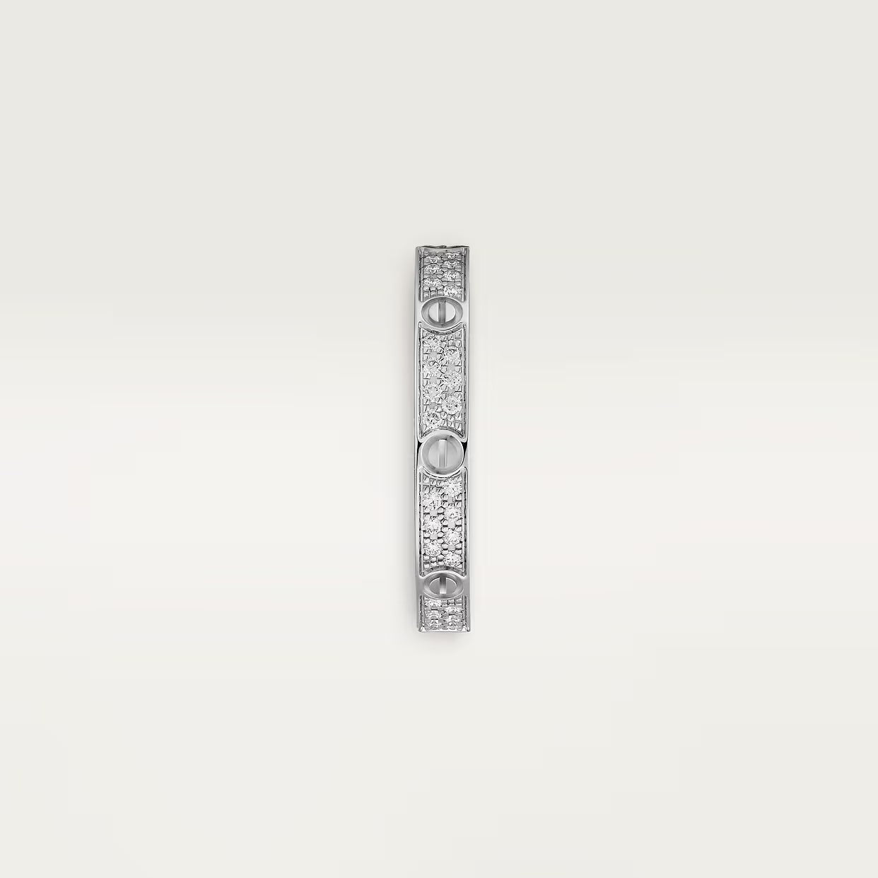 BAGUE CARTIER LOVE PETIT MODÈLE PAVÉ WHITE GOLD