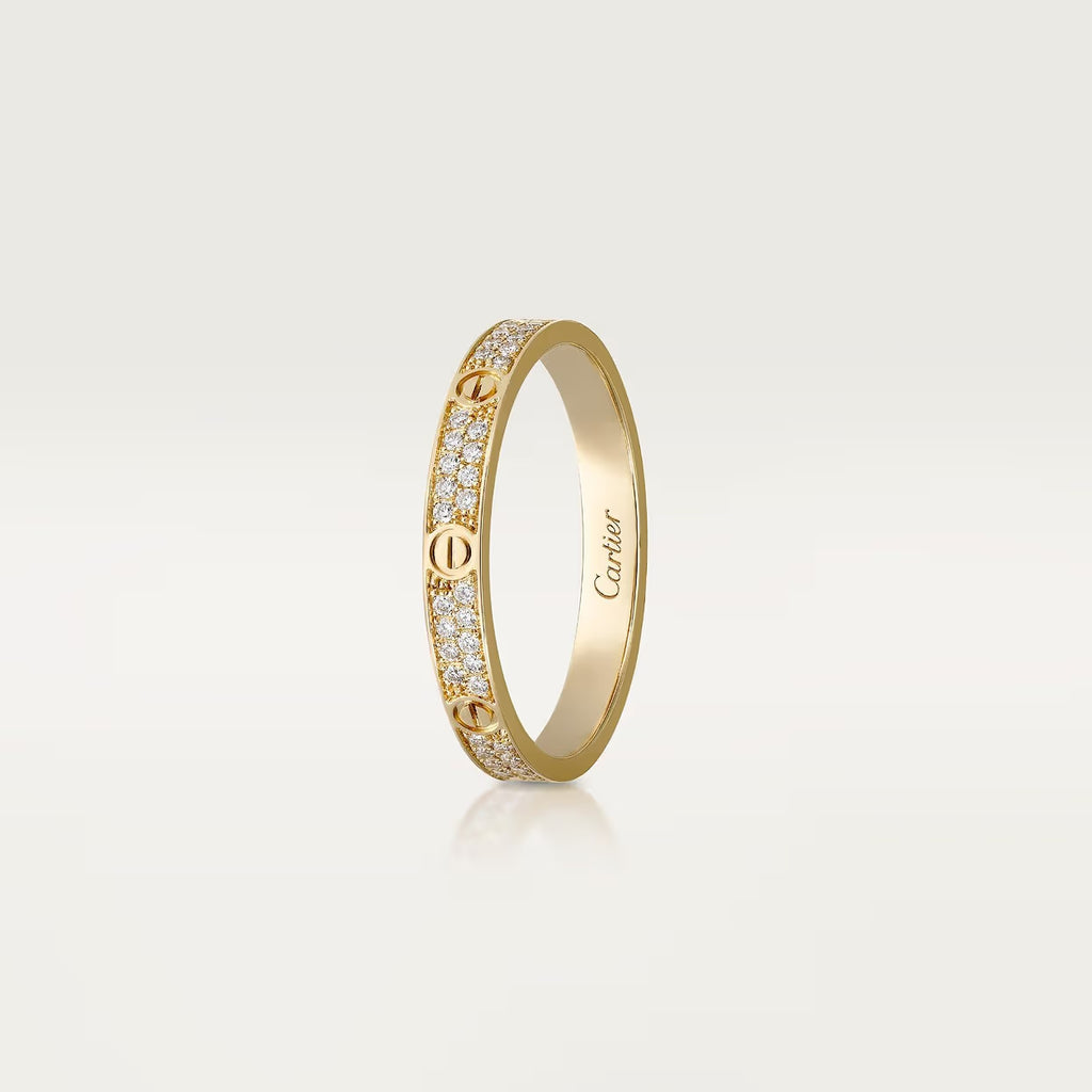 BAGUE CARTIER PETIT MODÈLE PAVÉ GOLD