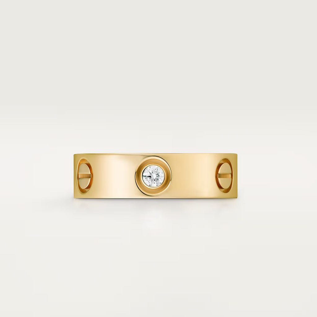 BAGUE CARTIER LOVE MODÈLE CLASSIQUE GOLD 3 DIAMANTS