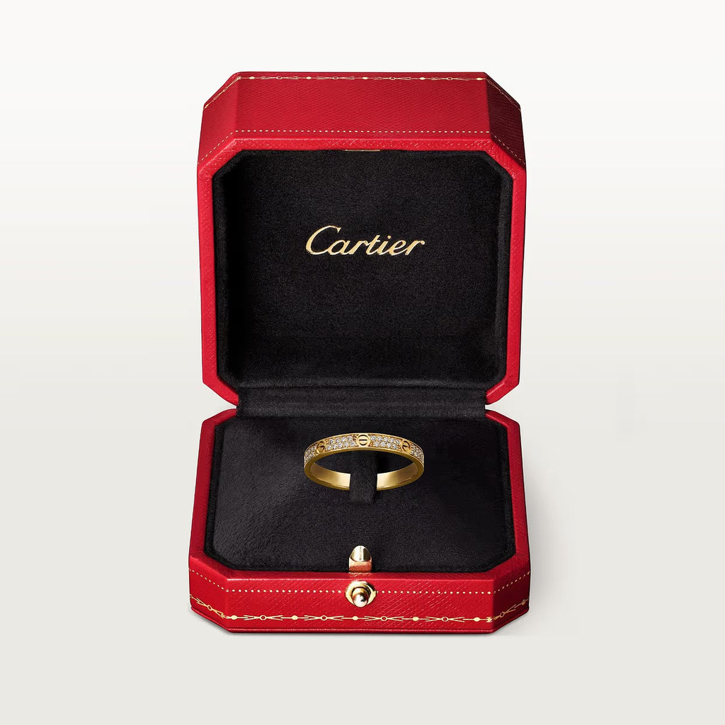BAGUE CARTIER PETIT MODÈLE PAVÉ GOLD
